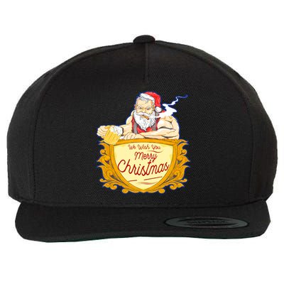 We Wish You Merry Christmas Costumes Santa Claus Art Great Gift Wool Snapback Cap