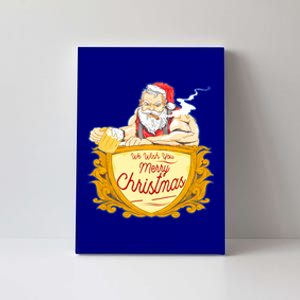 We Wish You Merry Christmas Costumes Santa Claus Art Great Gift Canvas