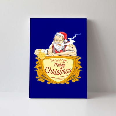 We Wish You Merry Christmas Costumes Santa Claus Art Great Gift Canvas