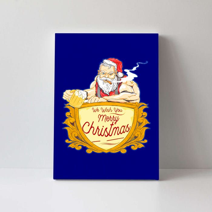 We Wish You Merry Christmas Costumes Santa Claus Art Great Gift Canvas