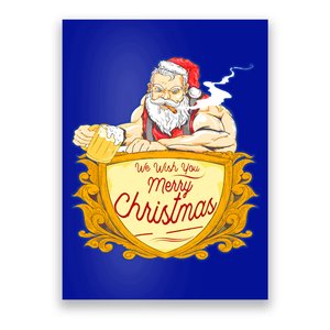 We Wish You Merry Christmas Costumes Santa Claus Art Great Gift Poster