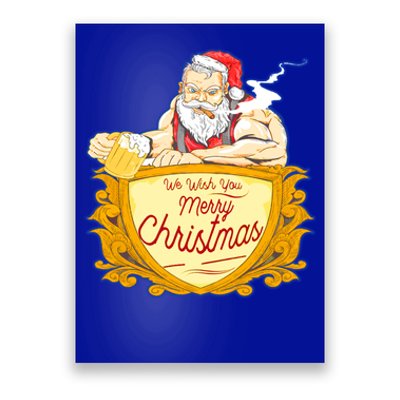 We Wish You Merry Christmas Costumes Santa Claus Art Great Gift Poster