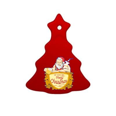 We Wish You Merry Christmas Costumes Santa Claus Art Great Gift Ceramic Tree Ornament