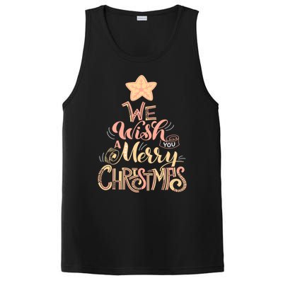 We Wish You A Merry Christmas Tree Holiday Funny Gift PosiCharge Competitor Tank