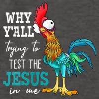 Women Why Y'all Trying To Test The Jesus In Me Funny Chicken Vector Backpack