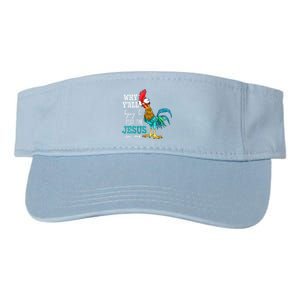 Women Why Y'all Trying To Test The Jesus In Me Funny Chicken Valucap Bio-Washed Visor