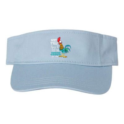 Women Why Y'all Trying To Test The Jesus In Me Funny Chicken Visor