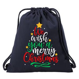 We Wish You A Merry Christmas Xmas Pajama Holiday Boy Girl Cute Gift Drawstring Bag