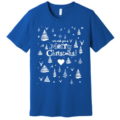 We Wish You A Merry Xmas Eve Pattern Gift Idea Gift Premium T-Shirt