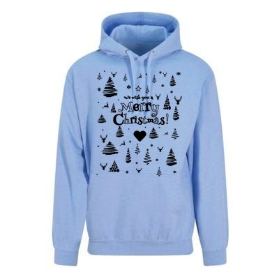 We Wish You A Merry Xmas Eve Pattern Gift Idea Gift Unisex Surf Hoodie