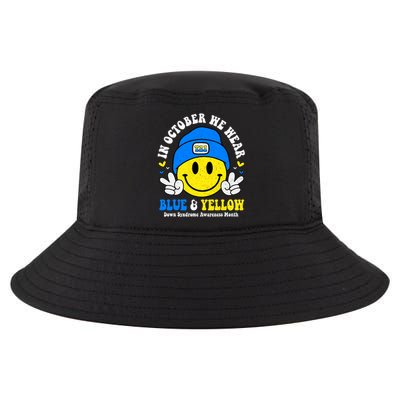 We Wear Yellow Blue Smile Face For Down Syndrome Awareness Cool Comfort Performance Bucket Hat