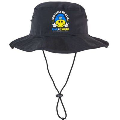 We Wear Yellow Blue Smile Face For Down Syndrome Awareness Legacy Cool Fit Booney Bucket Hat