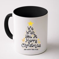 We Wish You A Merry Christmas And Happy New Year Star Tree Mug