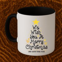 We Wish You A Merry Christmas And Happy New Year Star Tree Mug