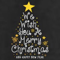 We Wish You A Merry Christmas And Happy New Year Star Tree Beanie