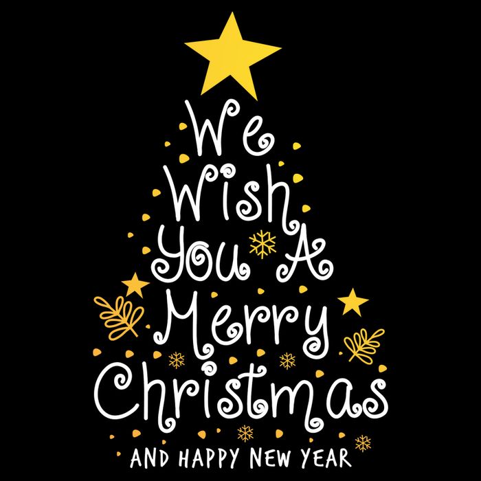 We Wish You A Merry Christmas And Happy New Year Star Tree Cooling Performance Long Sleeve Crew