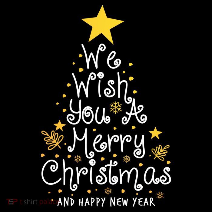 We Wish You A Merry Christmas And Happy New Year Star Tree Youth Performance Sprint T-Shirt