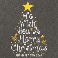 We Wish You A Merry Christmas And Happy New Year Star Tree Cotton Canvas Backpack