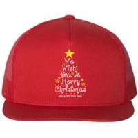 We Wish You A Merry Christmas And Happy New Year Star Tree Flatbill Hat