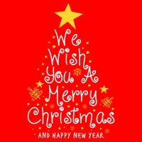 We Wish You A Merry Christmas And Happy New Year Star Tree Flatbill Hat
