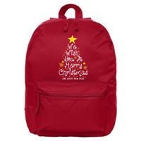 We Wish You A Merry Christmas And Happy New Year Star Tree 16 in Basic Backpack