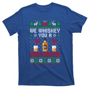 We Whiskey You A Merry Christmas Funny Wine Ing Funny Gift T-Shirt