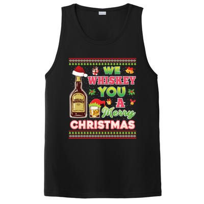 We Whiskey You A Merry Christmas Wish Pajama Ing Santa Gift PosiCharge Competitor Tank