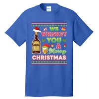 We Whiskey You A Merry Christmas Wish Pajama Ing Santa Gift Tall T-Shirt