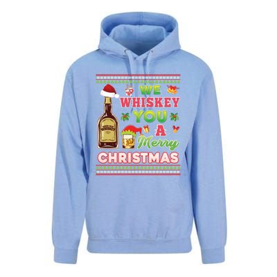 We Whiskey You A Merry Christmas Wish Pajama Ing Santa Gift Unisex Surf Hoodie