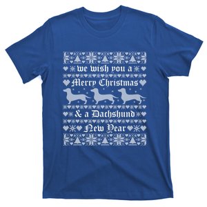 We Wish You A Merry Christmas Dachshund Ugly Sweater Pajama Gift T-Shirt