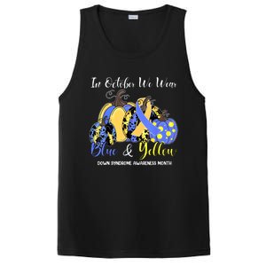 We Wear Yellow And Blue Pumpkins For Down Syndrome Awareness PosiCharge Competitor Tank