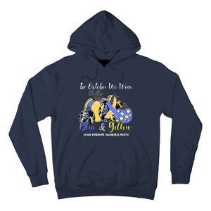 We Wear Yellow And Blue Pumpkins For Down Syndrome Awareness Hoodie