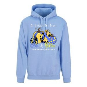 We Wear Yellow And Blue Pumpkins For Down Syndrome Awareness Unisex Surf Hoodie