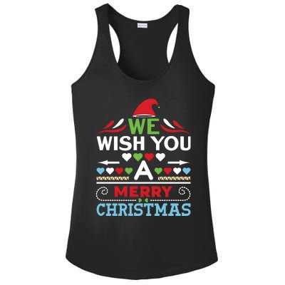 We Wish You A Merry Christmas Ladies PosiCharge Competitor Racerback Tank