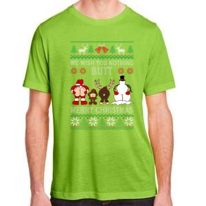 We Wish You Nothing Butt Merry Christmas Funny Santa Butt Cute Gift Adult ChromaSoft Performance T-Shirt