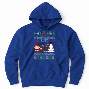 We Wish You Nothing Butt Merry Christmas Funny Santa Butt Cute Gift Hoodie