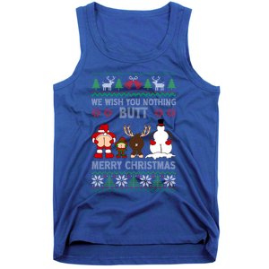 We Wish You Nothing Butt Merry Christmas Funny Santa Butt Cute Gift Tank Top