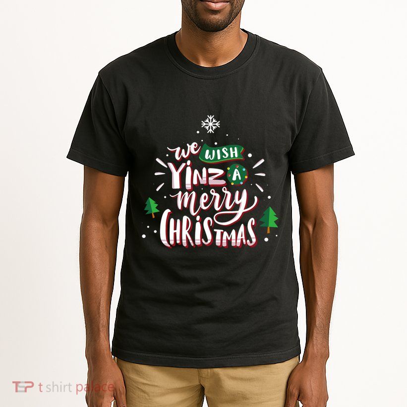 We Wish Yinz A Merry Christmas Funny Pittsburgh Slang Long Sleeve Tall T-Shirt