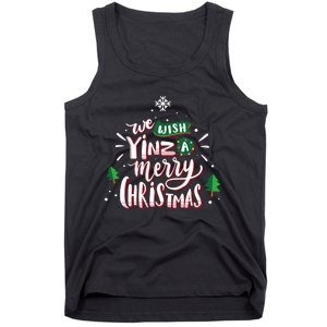 We Wish Yinz A Merry Christmas Funny Pittsburgh Slang Long Sleeve Tank Top