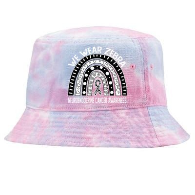 We Wear Zebra For Neuroendocrine Cancer Awareness Funny Gift Tie-Dyed Bucket Hat