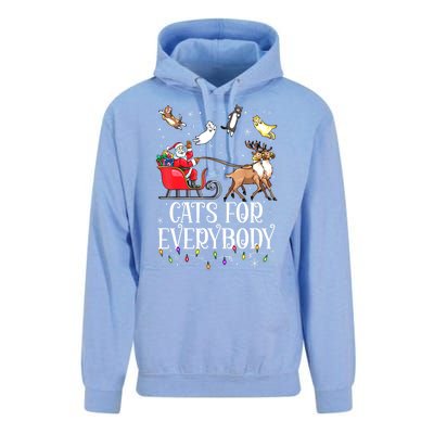 Women Xmas Cats For Everybody Christmas Lights Cat Funny Santa Gift Unisex Surf Hoodie