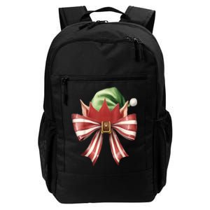 Women Xmas Cute Elf Coquette Bow Christmas Vibes Girly Gift Daily Commute Backpack