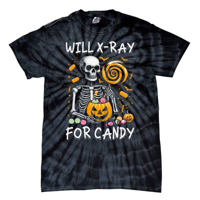 Will Xray For Candy Cute Halloween Skeleton Candy Radiology Gift Tie-Dye T-Shirt