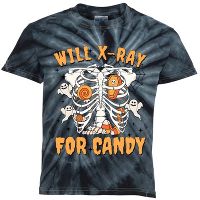 Will Xray For Candy Halooween Rad Tech Kids Tie-Dye T-Shirt