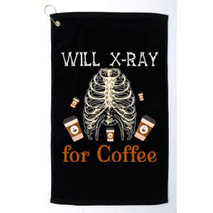 Will XRay For Coffee Halloween Skeleton XRay Coffee Cups Great Gift Platinum Collection Golf Towel