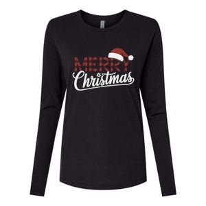 Winter Xmas Snowman Santa Claus Reindeer Merry Christmas Womens Cotton Relaxed Long Sleeve T-Shirt