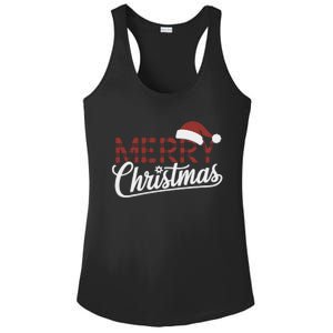 Winter Xmas Snowman Santa Claus Reindeer Merry Christmas Ladies PosiCharge Competitor Racerback Tank