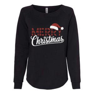 Winter Xmas Snowman Santa Claus Reindeer Merry Christmas Womens California Wash Sweatshirt