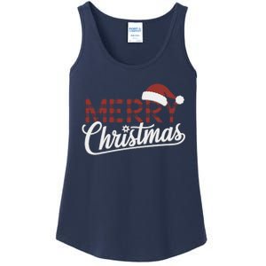 Winter Xmas Snowman Santa Claus Reindeer Merry Christmas Ladies Essential Tank