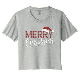 Winter Xmas Snowman Santa Claus Reindeer Merry Christmas Women's Crop Top Tee